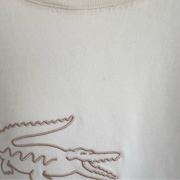 Lacoste White T-Shirt with Logo - Picture 8 of 8